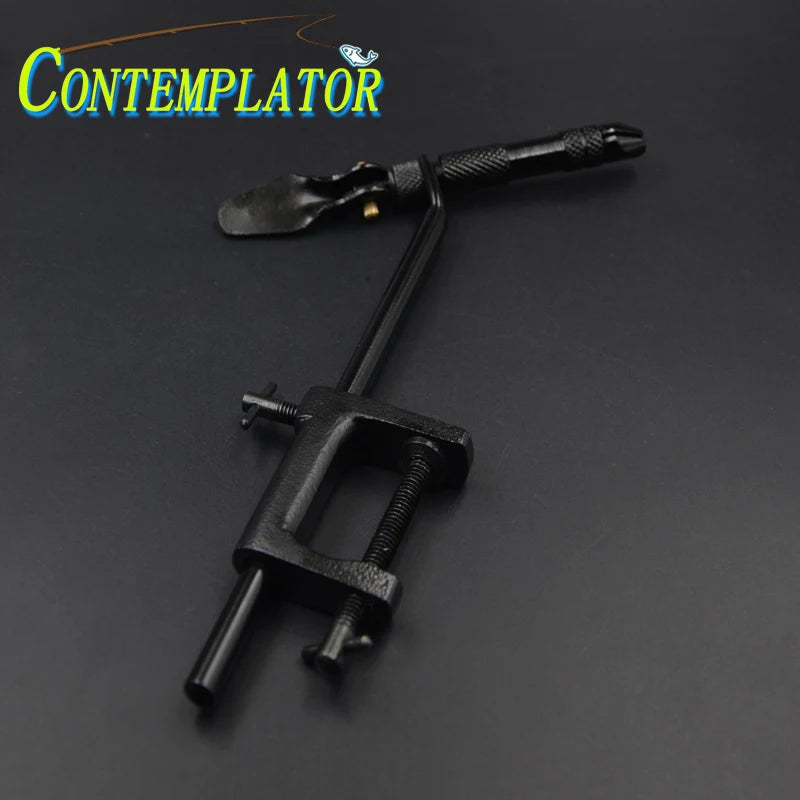 C-Clamp Rotary Fly Tying Vise — Matte Black, Bench-Mounted