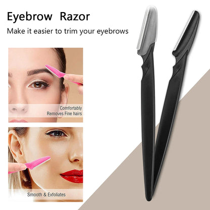 Eyebrow & Facial Razor Multipack (10 Count) — Precision Brow Shaping Trimmers