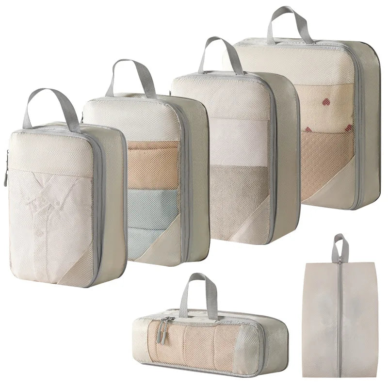 Compression Packing Cubes for Suitcases Travel Accessories Expandable Packing Organizers Lightweight Travel Organizer Cubes