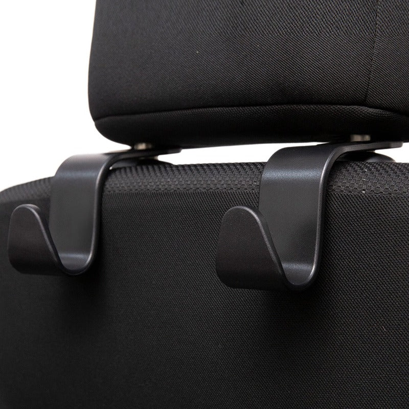 Car Headrest Hooks (4-Pack) — Seat-Back Hangers for Bags, Purses and Groceries