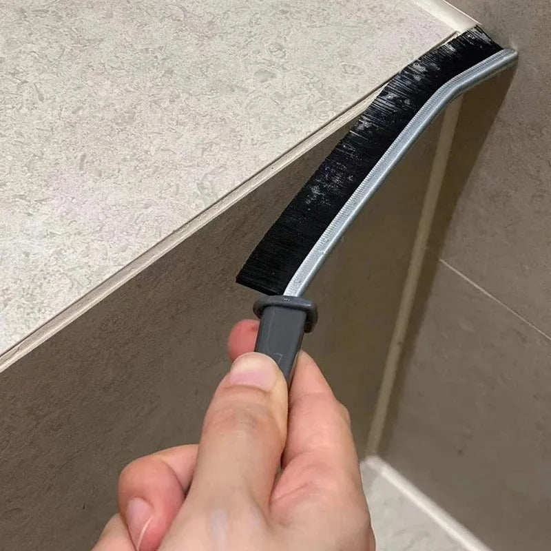 Grout & Gap Cleaning Brush — Long-Handle Crevice Brush for Tile Joints, Tracks and Tight Corners