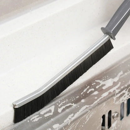Grout & Gap Cleaning Brush — Long-Handle Crevice Brush for Tile Joints, Tracks and Tight Corners