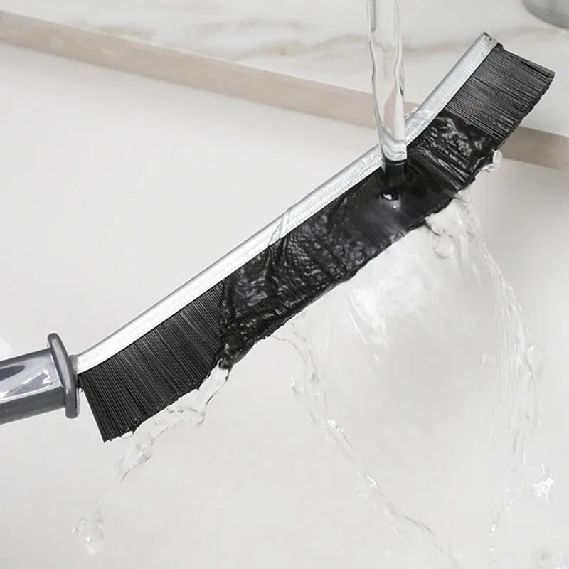 Grout & Gap Cleaning Brush — Long-Handle Crevice Brush for Tile Joints, Tracks and Tight Corners